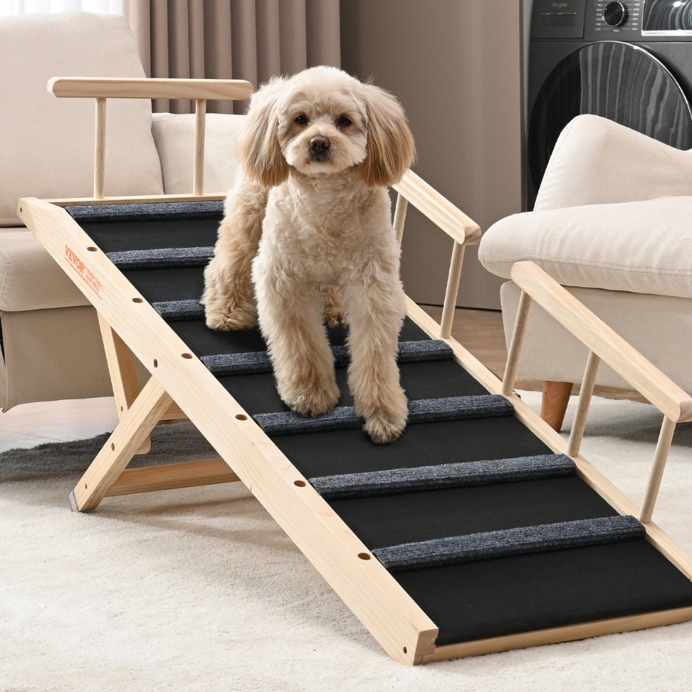 Adjustable Wooden Dog Ramp for Small and Senior Dog