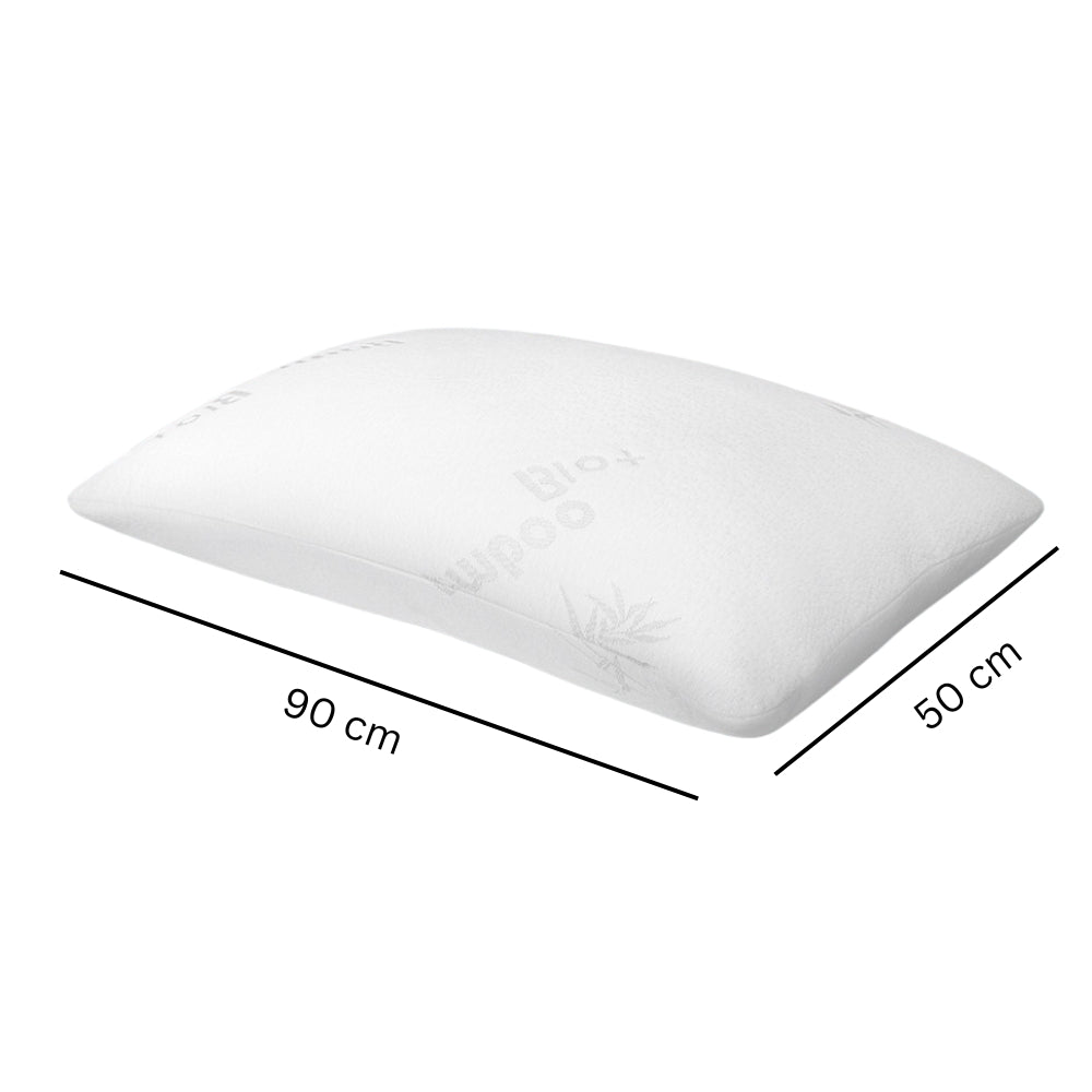 Memory Foam Pillow Twin Pack Pillows Bamboo Fabric Cool Gel