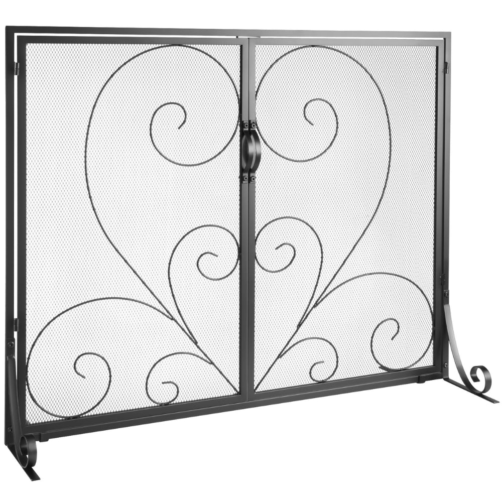 Fireplace Screen 1 Panel with Door Iron
