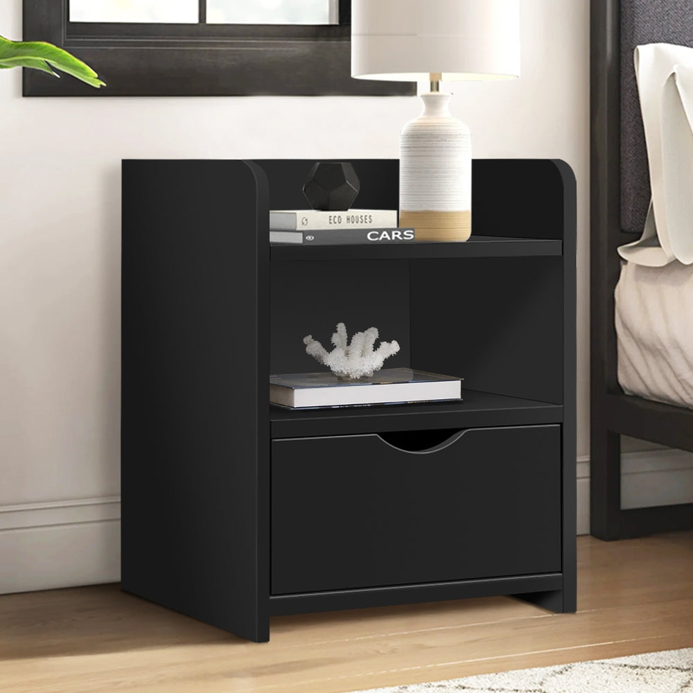 Bedside Table Nightstand Storage Cabinet Side End Table