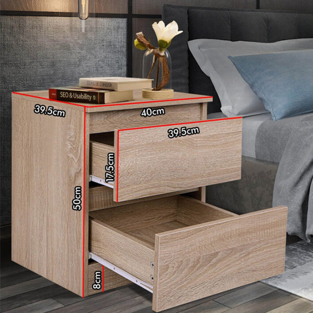 Bedside Table Nightstand Storage Cabinet Side End Table