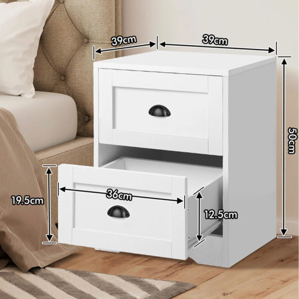 Bedside Table Nightstand Storage Cabinet Side End Table