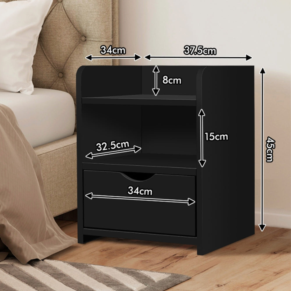 Bedside Table Nightstand Storage Cabinet Side End Table