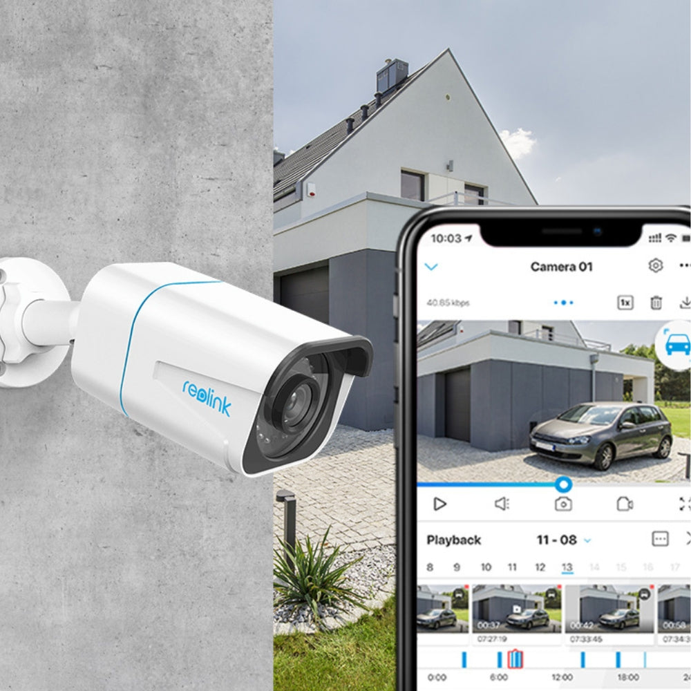 Outdoor Camera RLC-810A 8mp 4K PoE Human/Car Detection Surveillance Camera