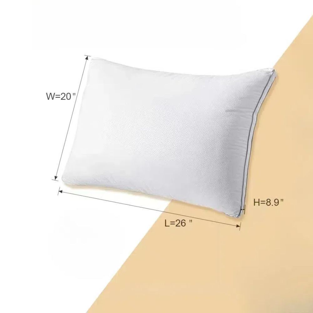 1/2 Pack High Resilience Pillows with Breathable Washable Pillowcases