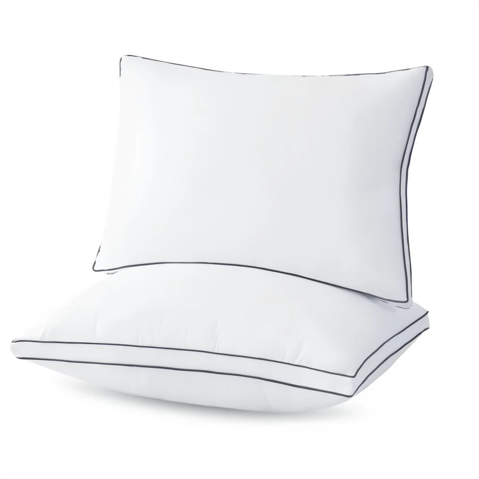 1/2 Pack High Resilience Pillows with Breathable Washable Pillowcases