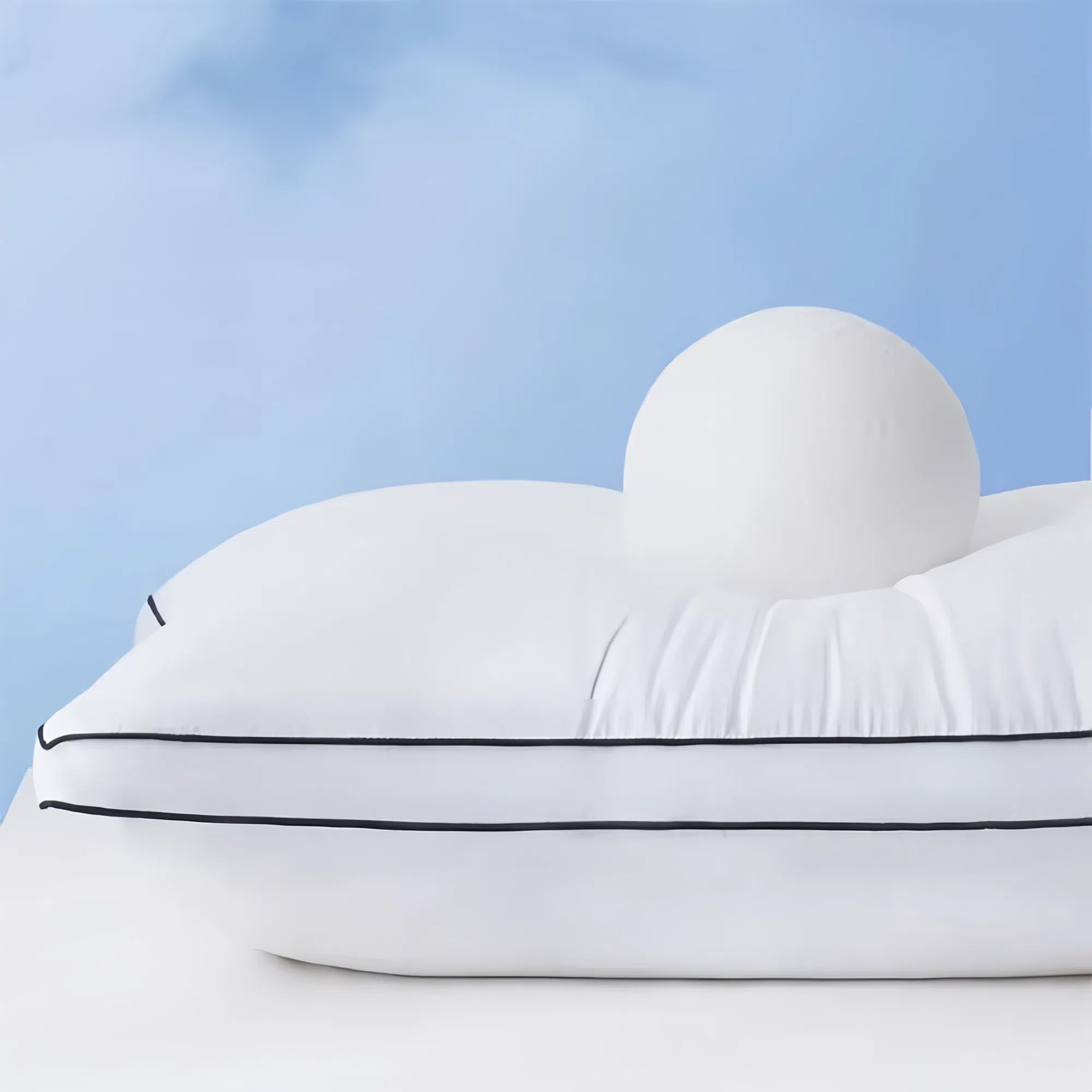 1/2 Pack High Resilience Pillows with Breathable Washable Pillowcases