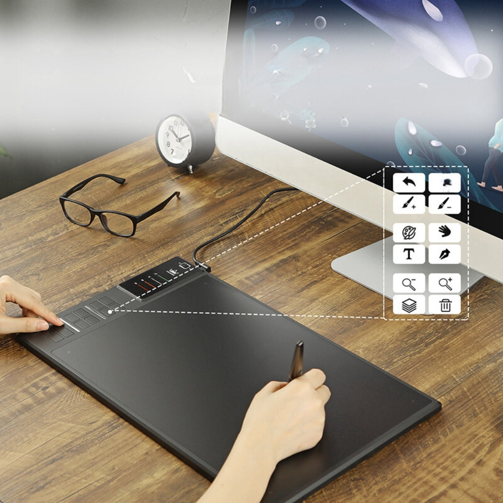 14 Inch Wireless Graphics Tablet WH1409 8192 Pressure Levels Drawing Tablet