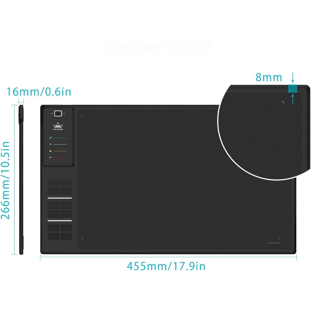 14 Inch Wireless Graphics Tablet WH1409 8192 Pressure Levels Drawing Tablet
