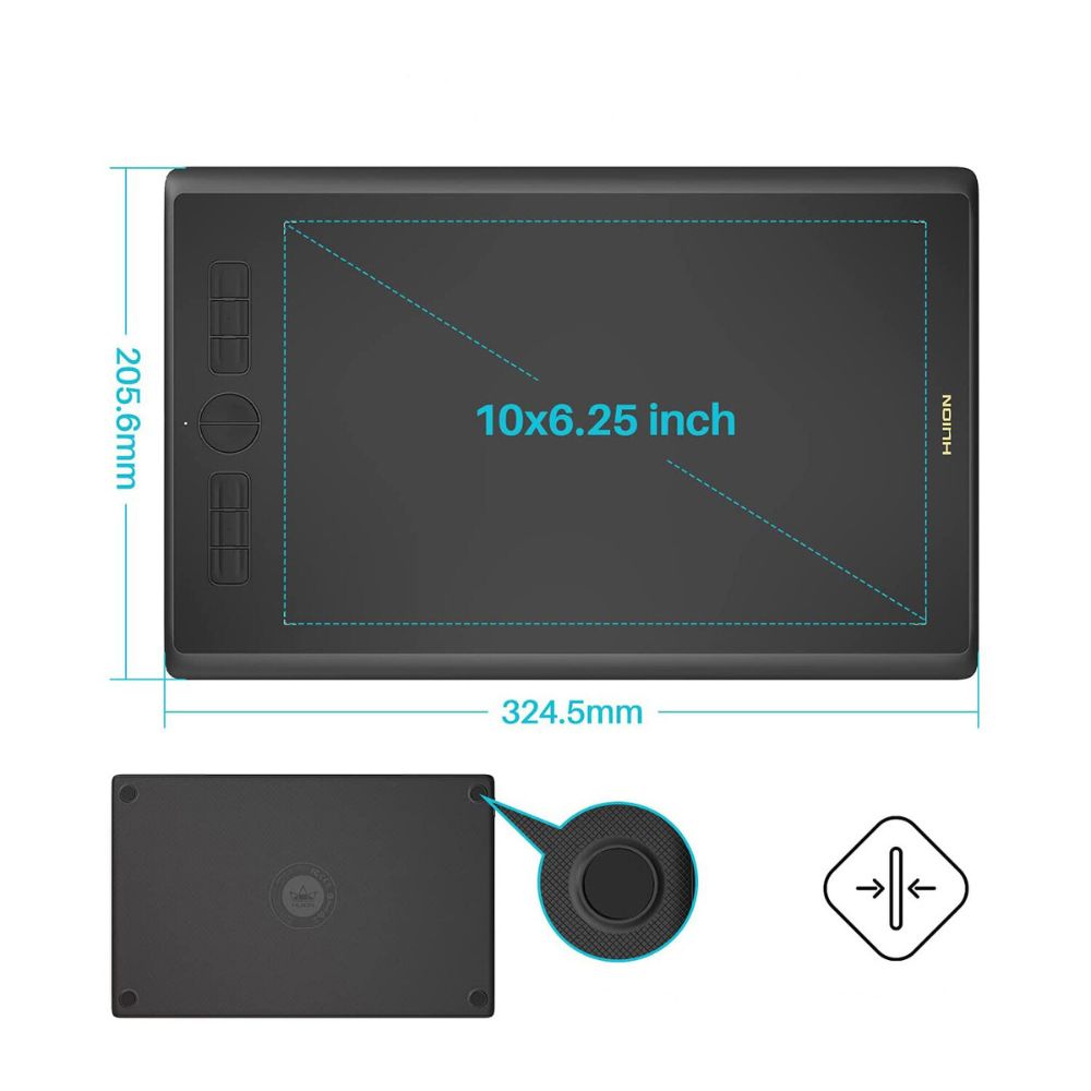 H610X Graphics Tablet 10x6.25 Inch Digital Tablets Pen Tablets