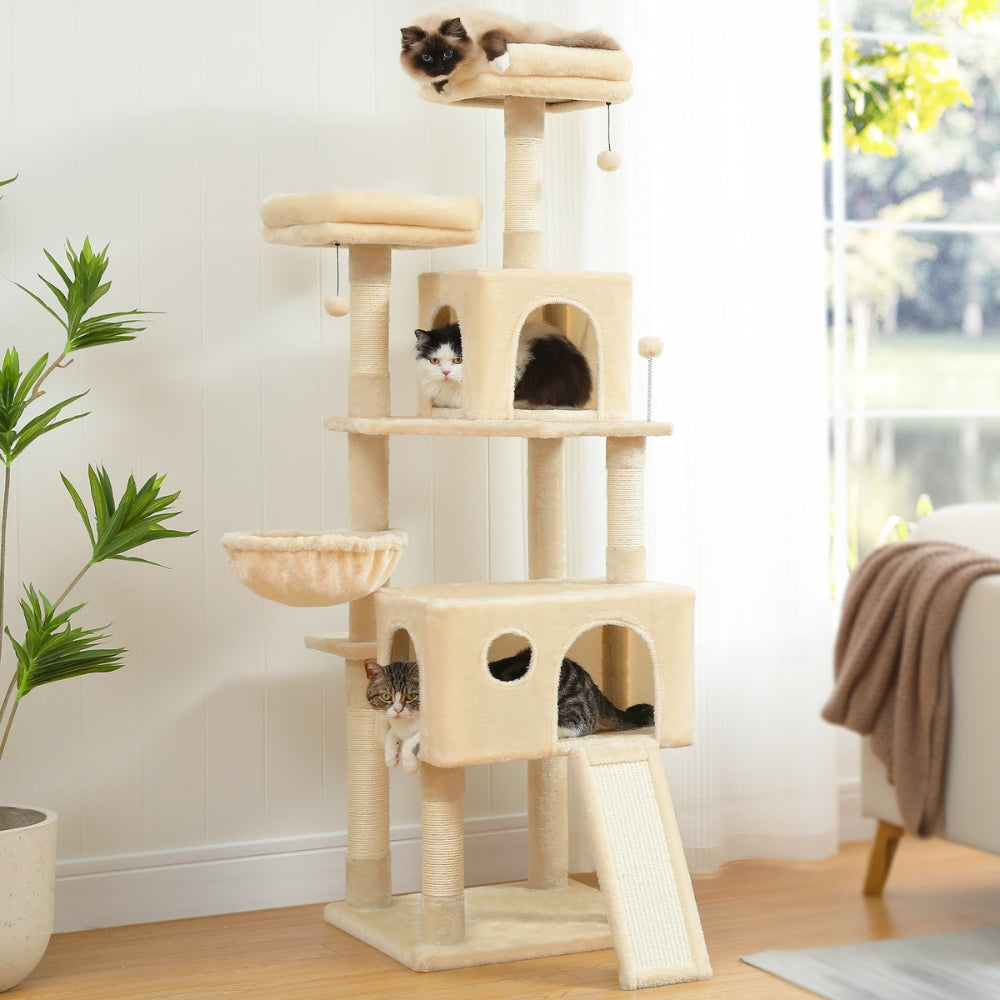 Large Cat Tree Double Condos Sisal Scratching Posts
