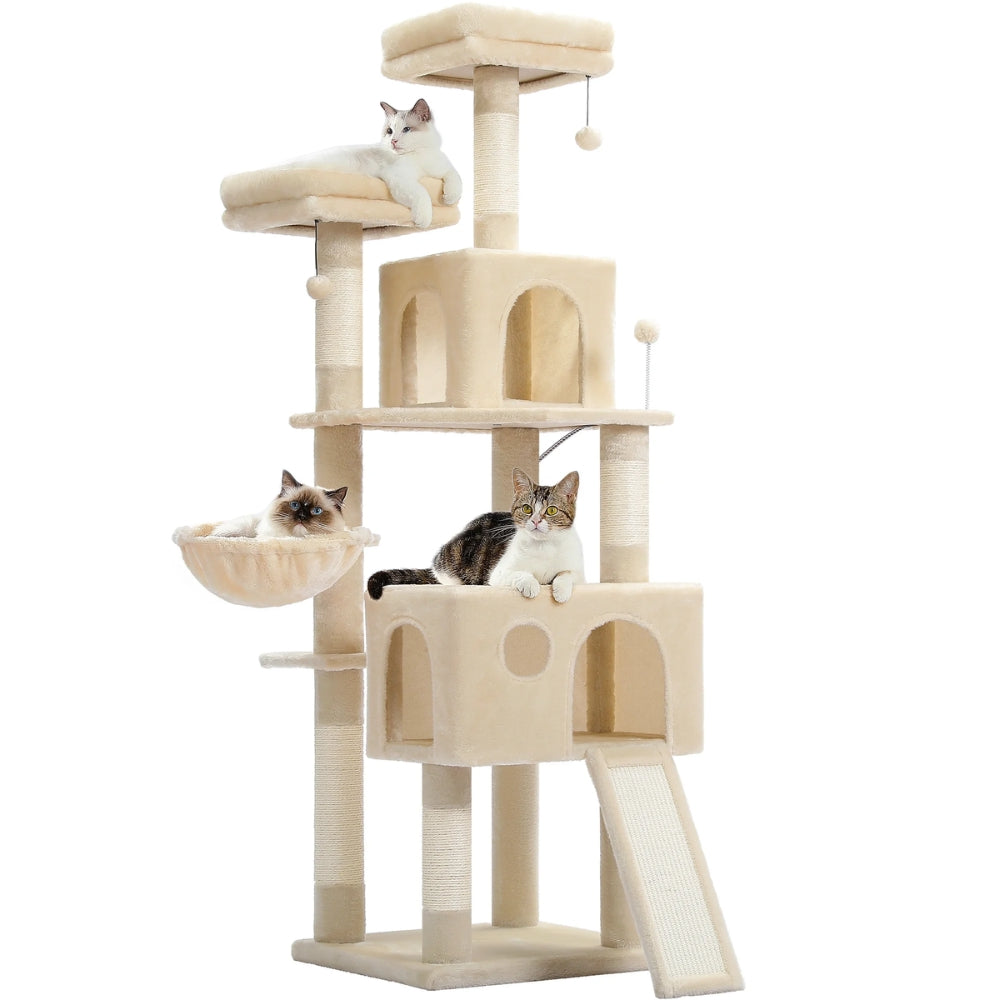 Large Cat Tree Double Condos Sisal Scratching Posts