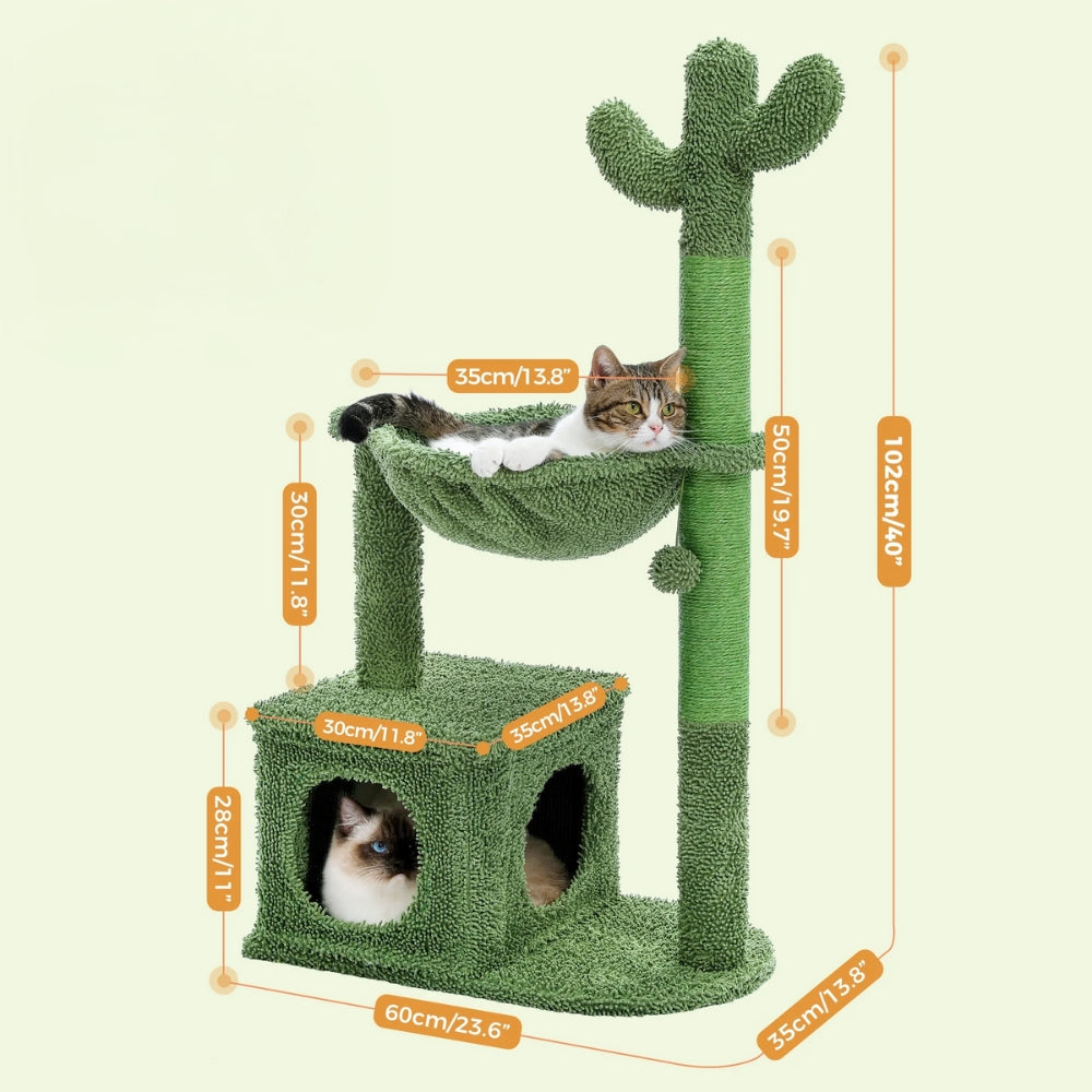 H100CM Cactus Cat Tree Condo with Ball