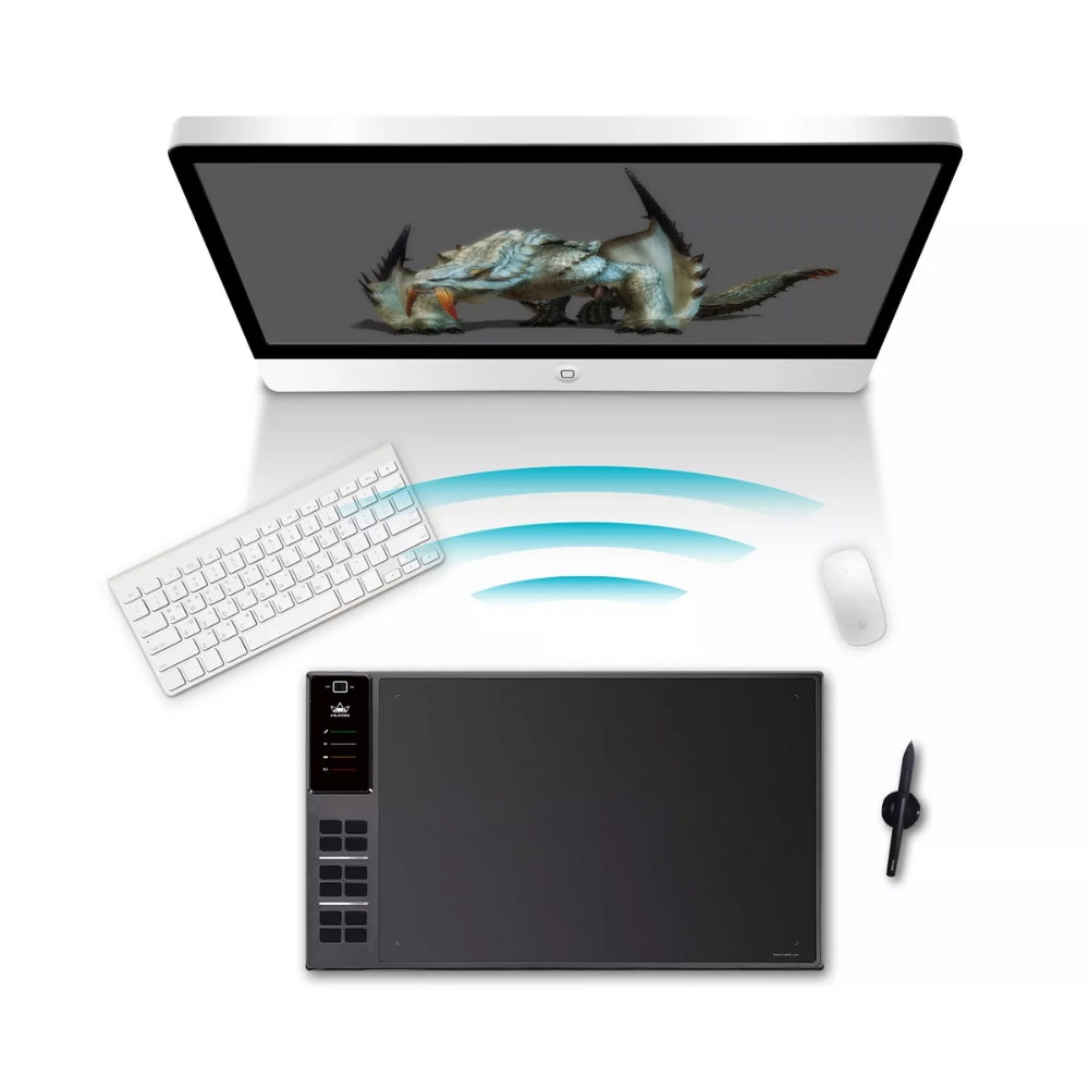 14 Inch Wireless Graphics Tablet WH1409 8192 Pressure Levels Drawing Tablet