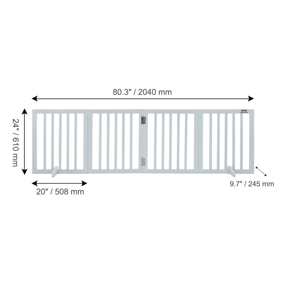Free Standing Dog Gate Freestanding Pet Gate 3 Panels Foldable Dog Gate