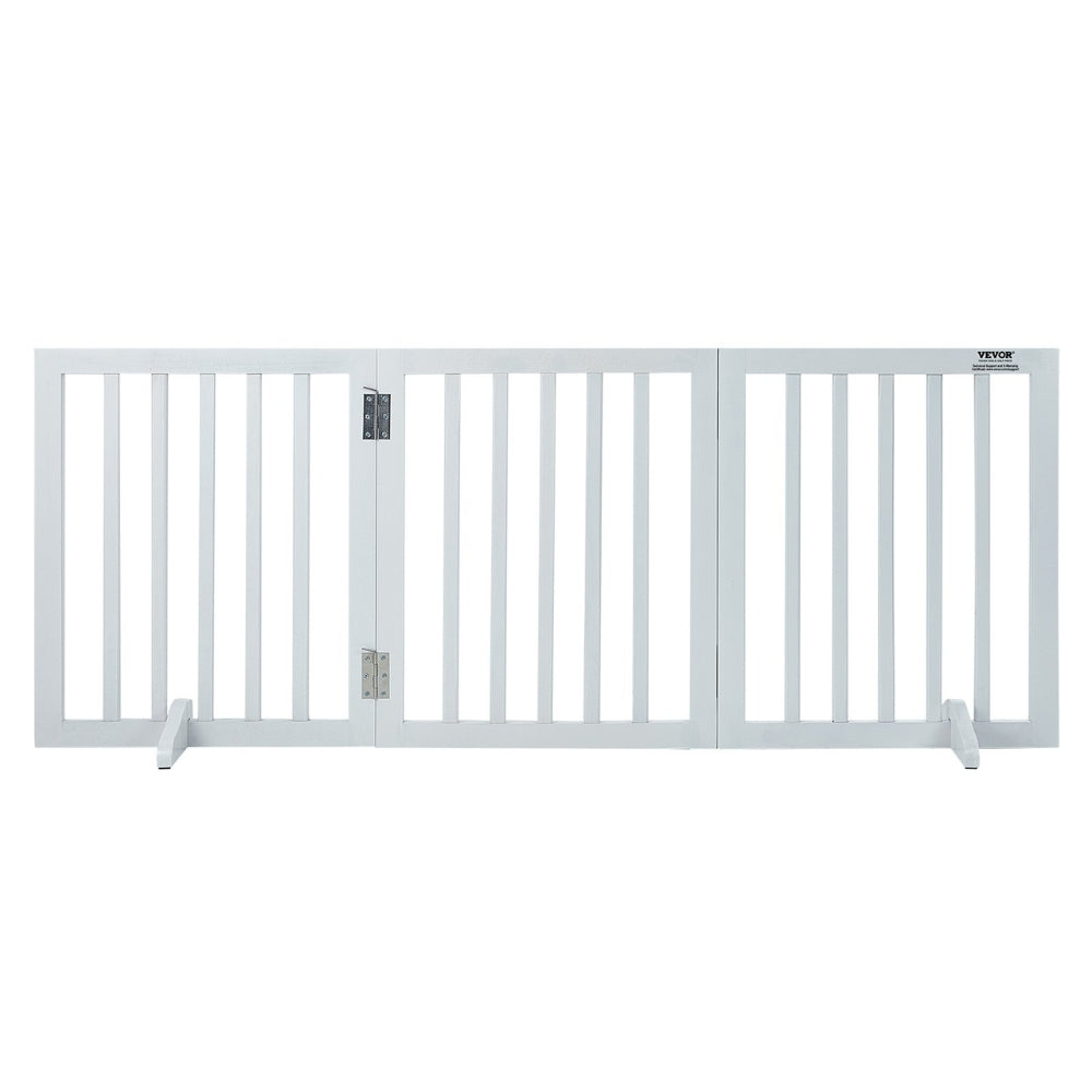 Free Standing Dog Gate Freestanding Pet Gate 3 Panels Foldable Dog Gate