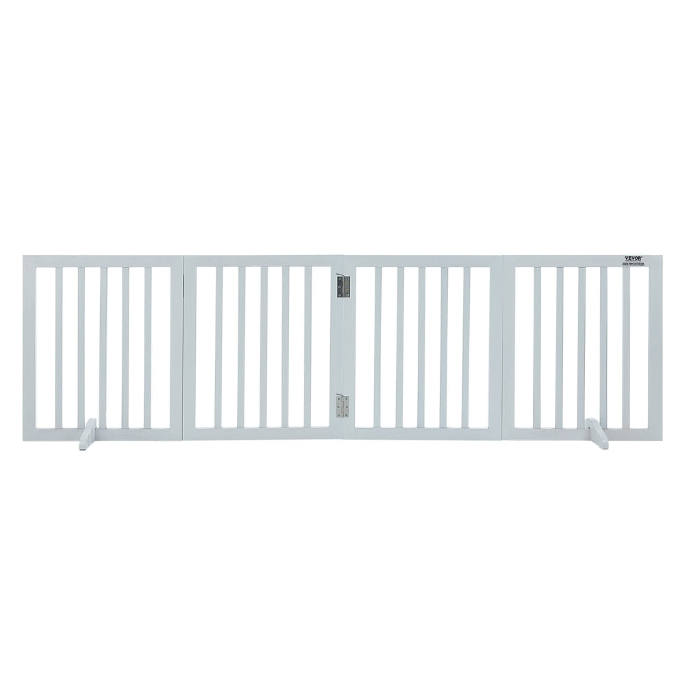 Free Standing Dog Gate Freestanding Pet Gate 3 Panels Foldable Dog Gate