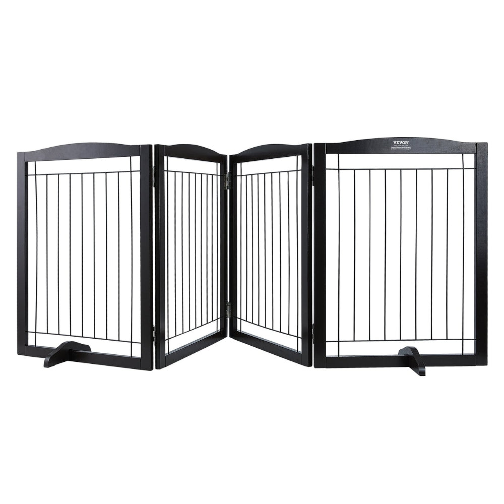 Free Standing Dog Gate Freestanding Pet Gate 3 Panels Foldable Dog Gate