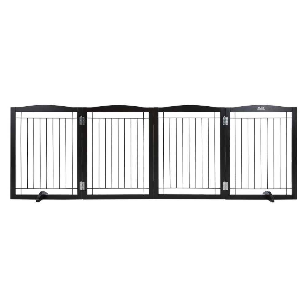 Free Standing Dog Gate Freestanding Pet Gate 3 Panels Foldable Dog Gate
