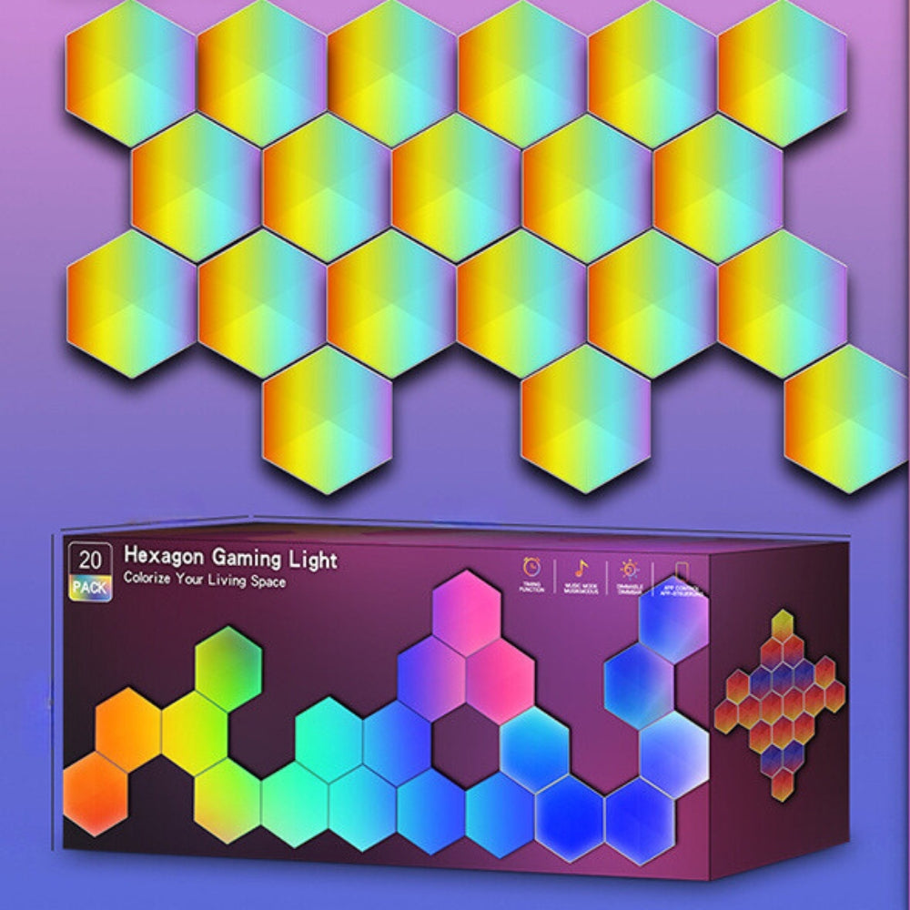RGB Smart Hexagonal Wall Lamp Color Changing