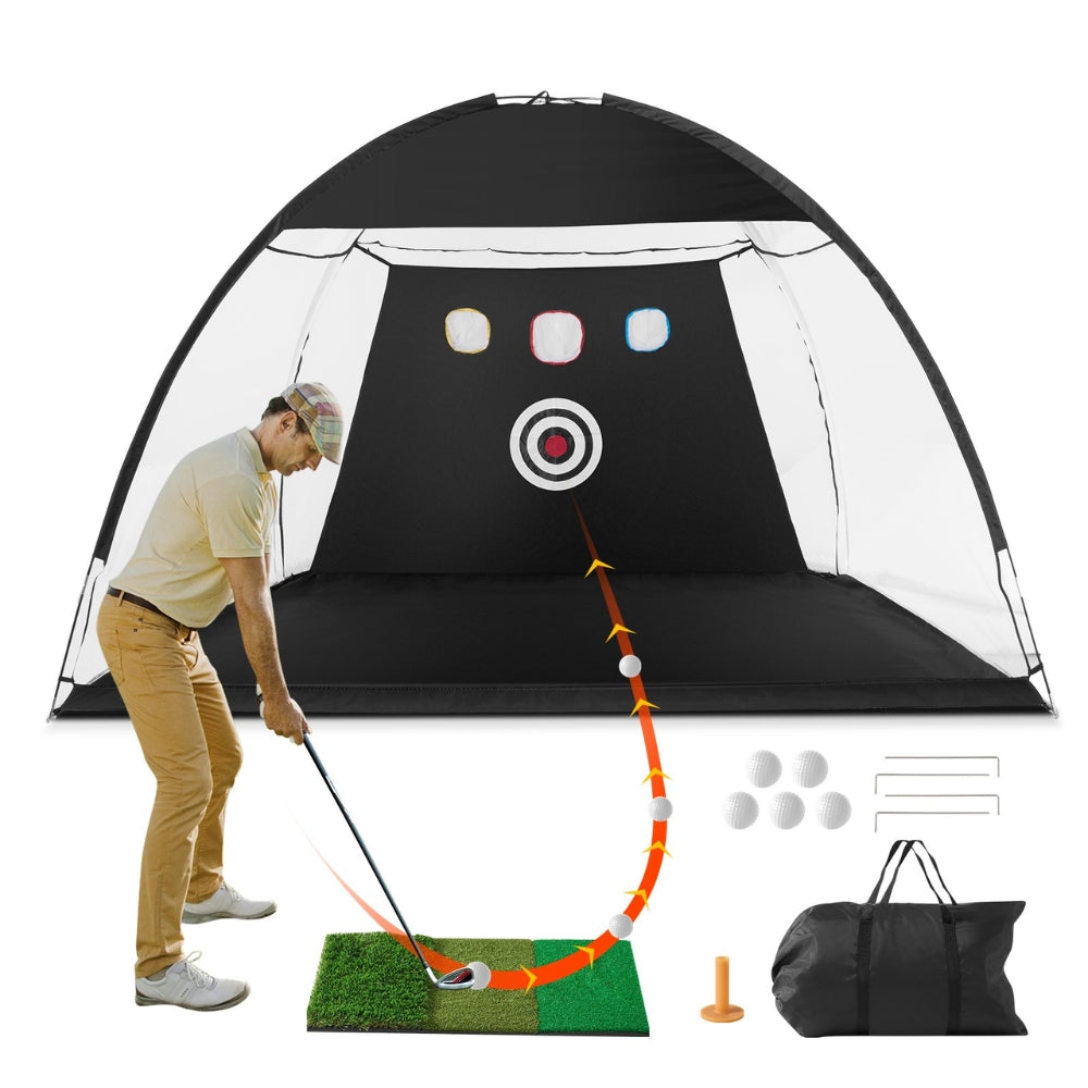 Golf Net 10x7ft Golf Practice Net Indoor Outdoor Home Golf Swing Training