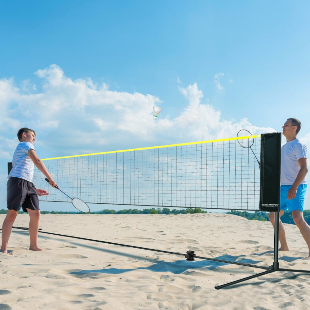 Badminton Net Adjustable Volleyball Net 20ft Wide Foldable Pickleball Net Portable Tennis Net Set with Poles Stand