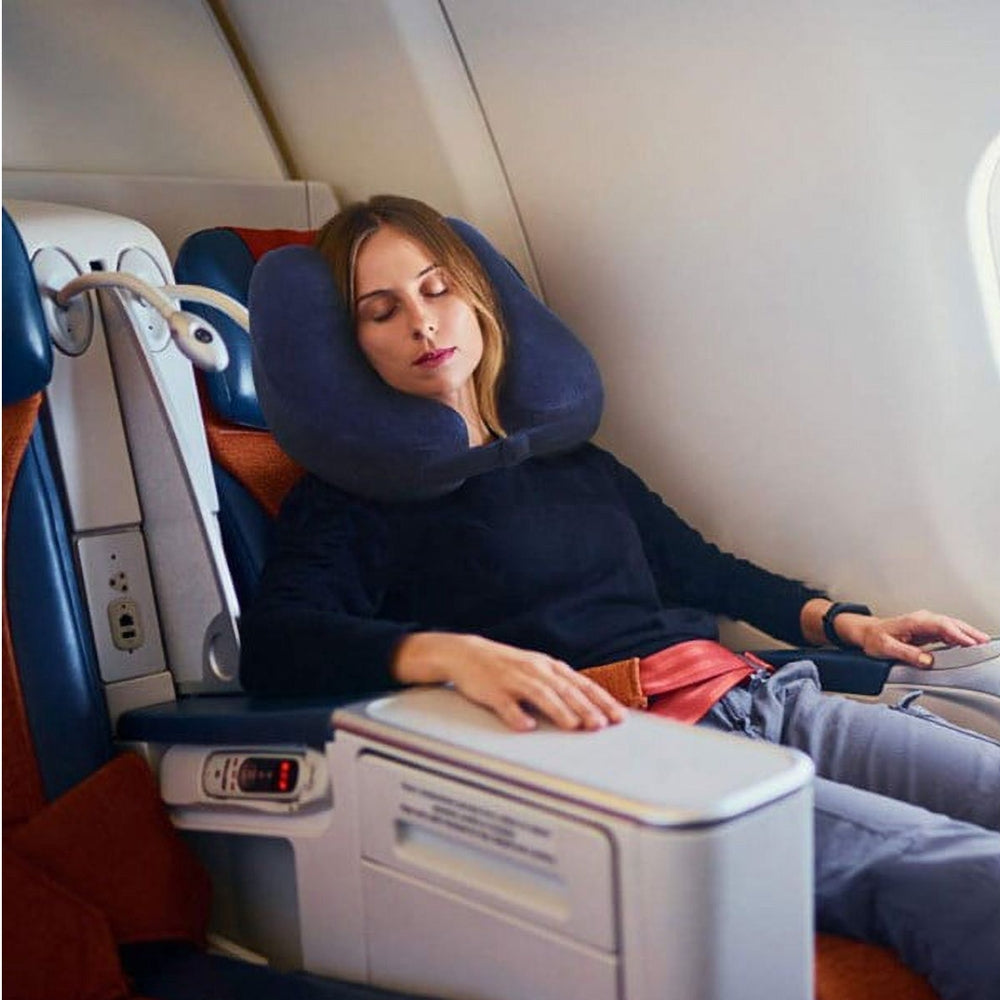 Neck Pillow Travel U shaped Pillow Inflatable Pillow H Hooded Nap Pillow