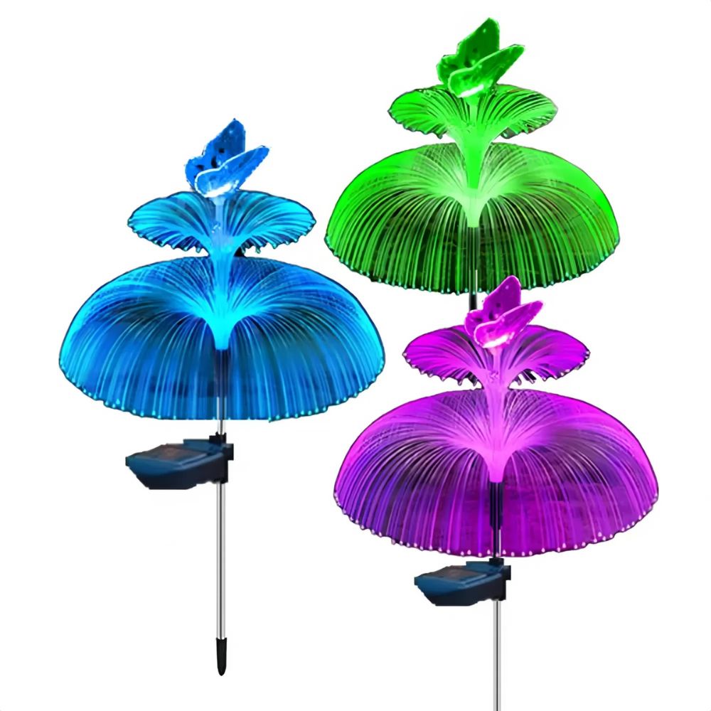Solar Jellyfish and Butterfly Lights Waterproof Outdoor Lawn Decor