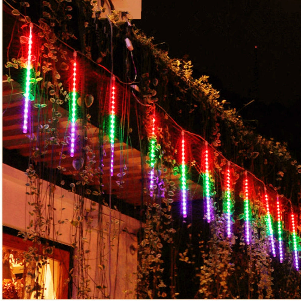 Solar LED Meteor Shower Rain Lights Holiday String Lights Waterproof Garden Light