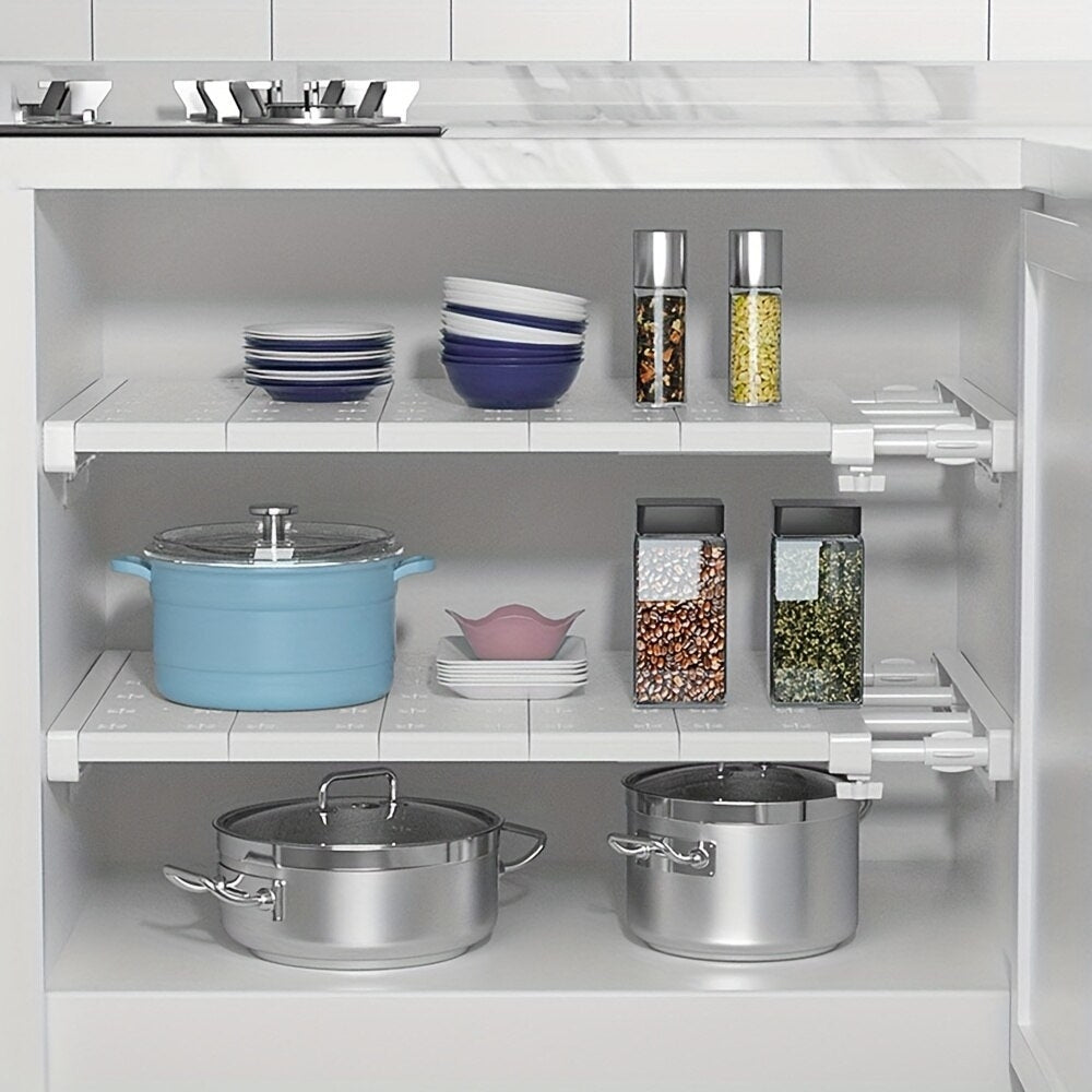Nail Free Retractable Storage Partition Layers Board for Wardrobe Storage Kitchen and Bathroom Shelf Dormitory Dividers