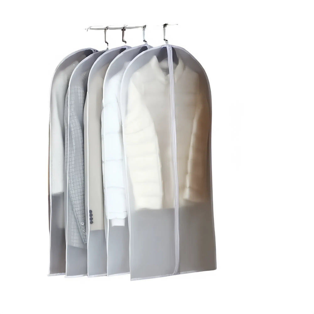 Transparent Hanging Dust Cover for Clothes Zippered Wedding Dress & Suit Storage Bag