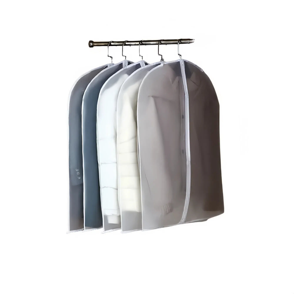 Transparent Hanging Dust Cover for Clothes Zippered Wedding Dress & Suit Storage Bag