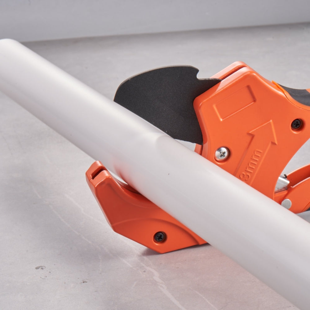 PVC Pipe Cutter Ratcheting Tube Cutter Heavy Duty Tube Cutting Tool with Spare SK5 Blade for PVC PEX Rubber Plastic Hoses
