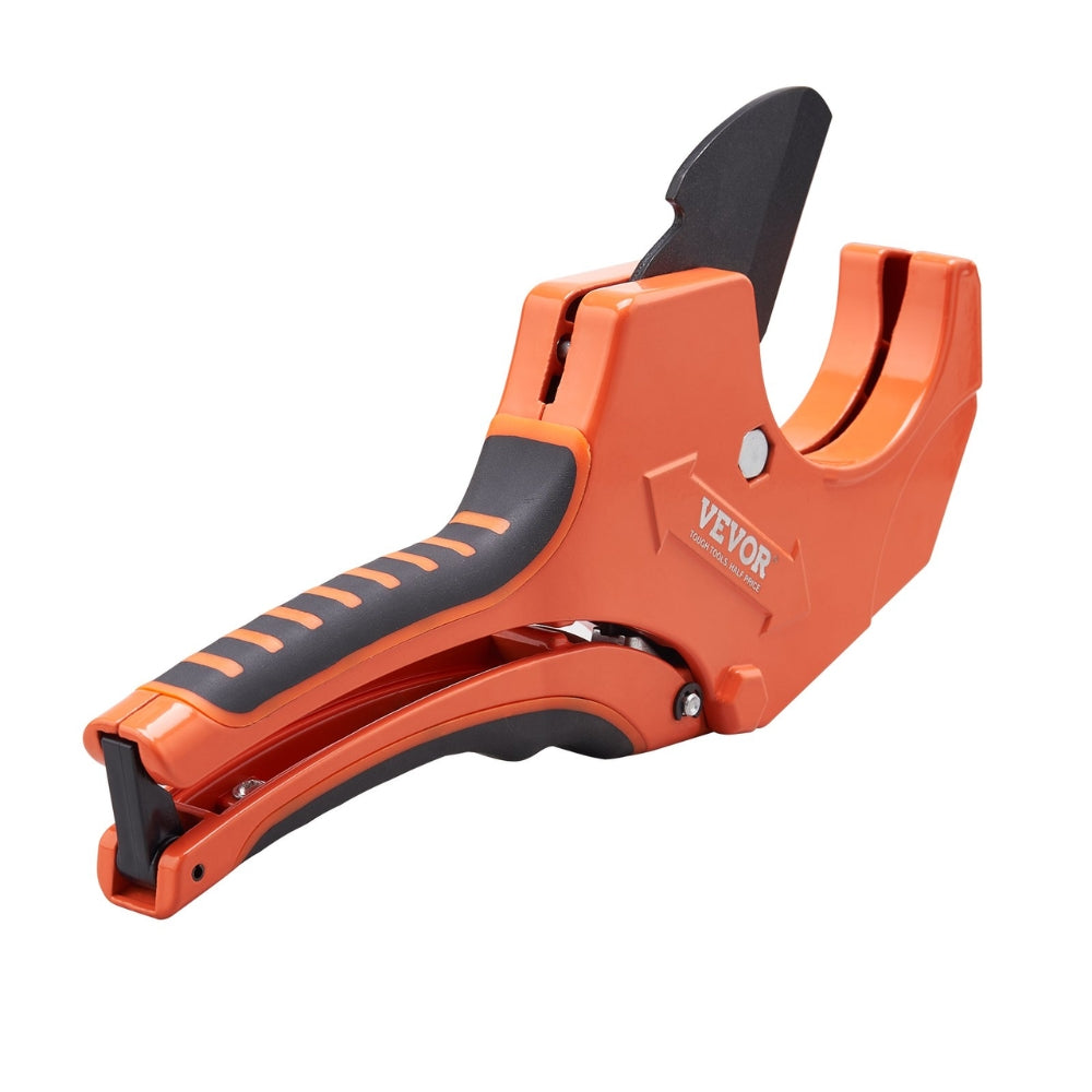 PVC Pipe Cutter Ratcheting Tube Cutter Heavy Duty Tube Cutting Tool with Spare SK5 Blade for PVC PEX Rubber Plastic Hoses