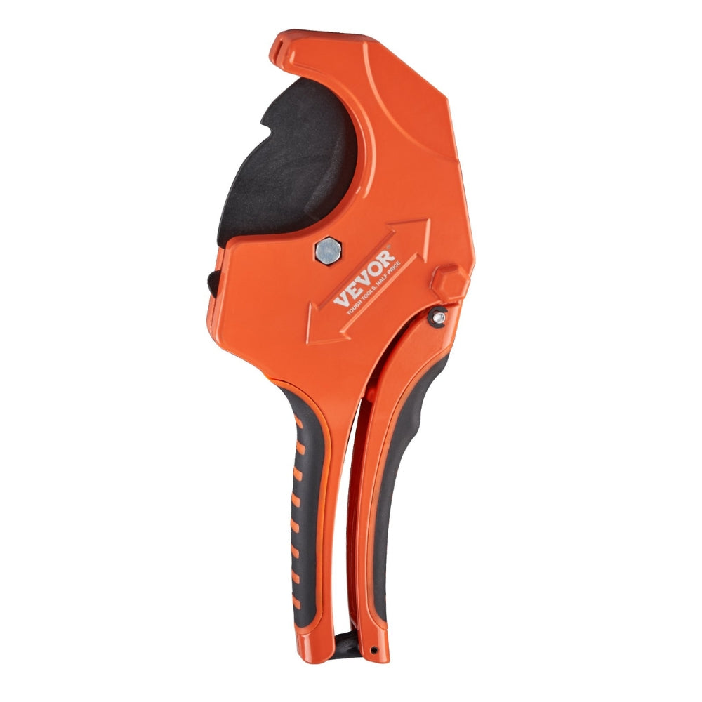 PVC Pipe Cutter Ratcheting Tube Cutter Heavy Duty Tube Cutting Tool with Spare SK5 Blade for PVC PEX Rubber Plastic Hoses