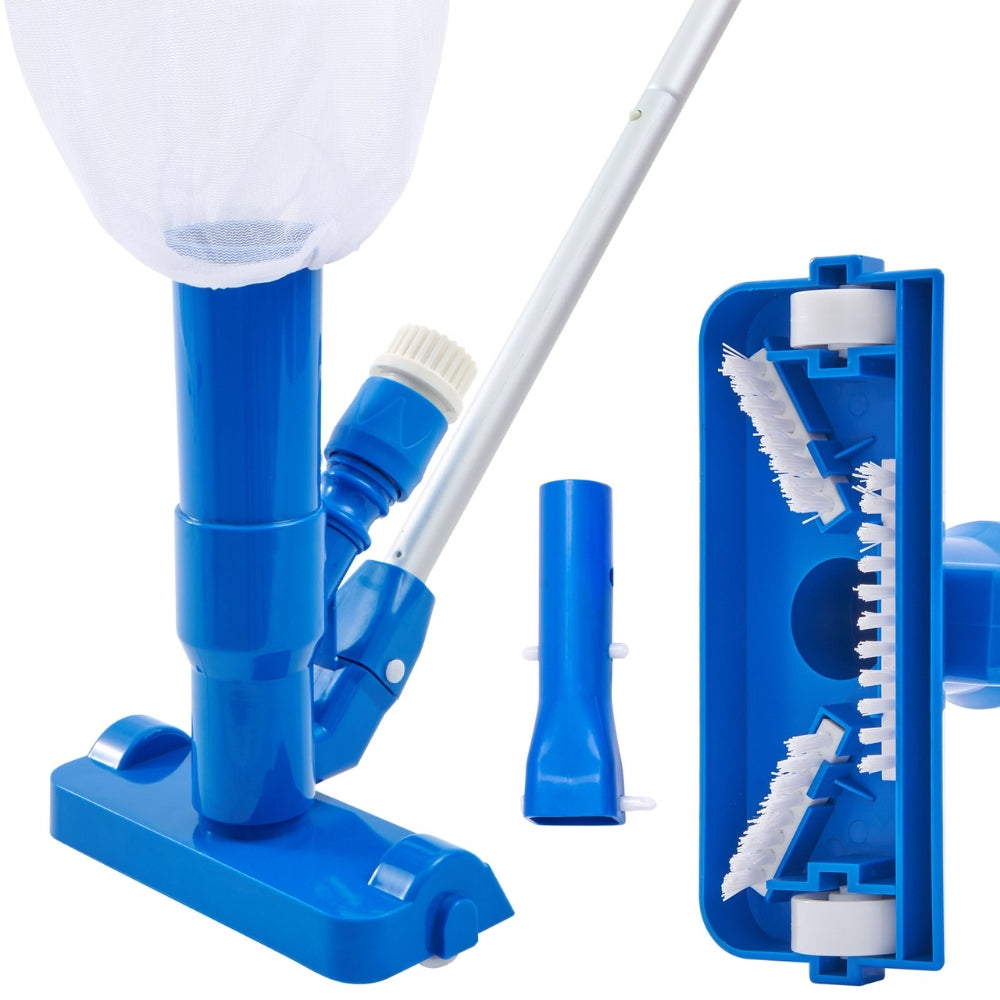 6 Piece Pool Vacuum Cleaner with 1425 mm Assembled Telescopic Rod ABS Pool Floor Cleaner Vacuum Brush Cleaner for Pool