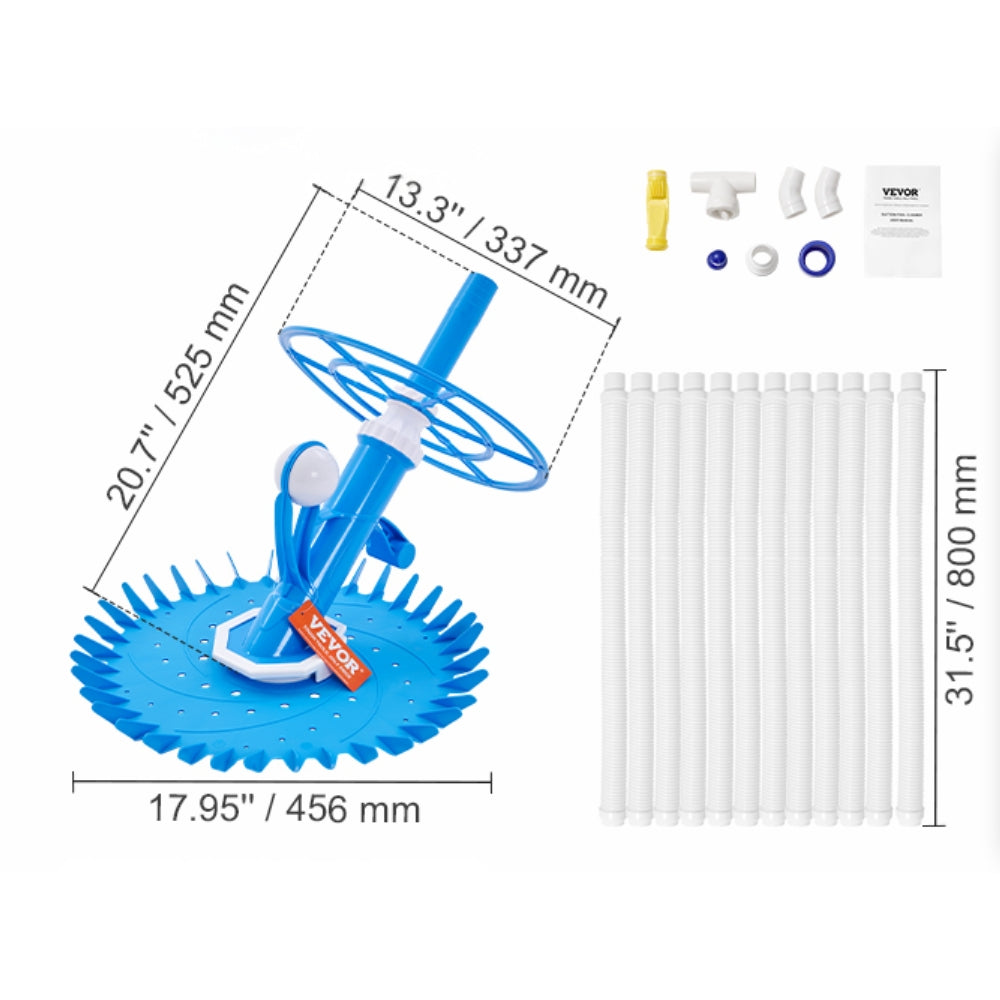 Automatic Suction Pool Cleaner Pool Vacuum Cleaner With Diaphragm Fin Disc Side Climbing Pool Cleaner