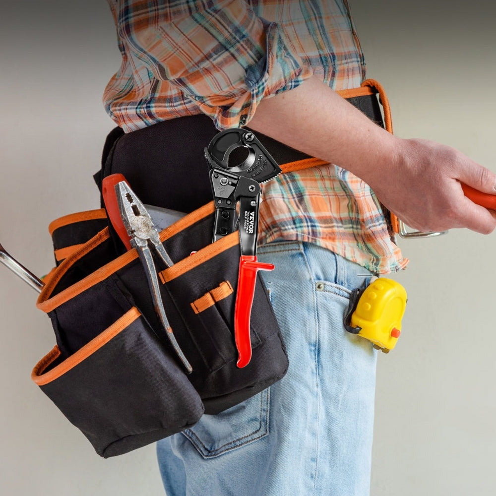 Ratcheting Cable Cutter Quick Release Ratchet Wire and Cable Cutter Cut with Comfortable Grip Handles Easy to Use