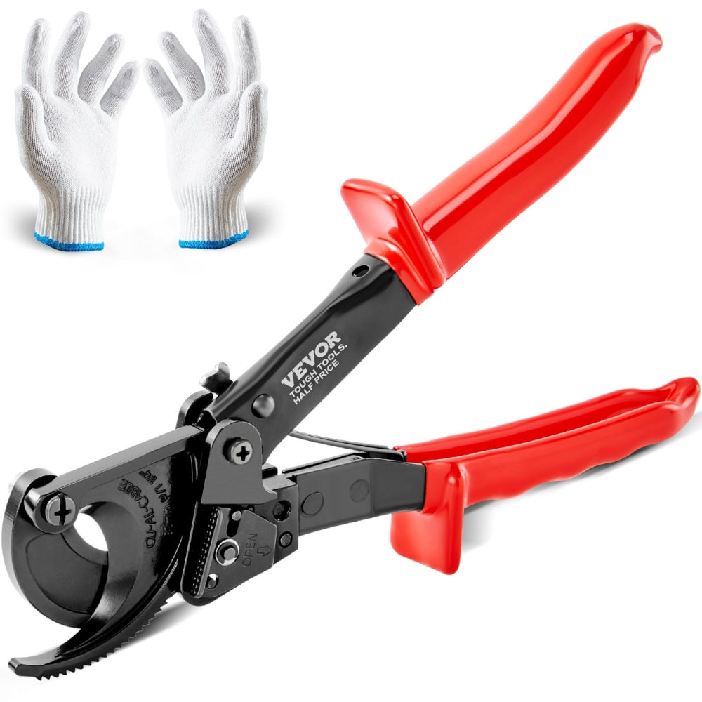 Ratcheting Cable Cutter Quick Release Ratchet Wire and Cable Cutter Cut with Comfortable Grip Handles Easy to Use