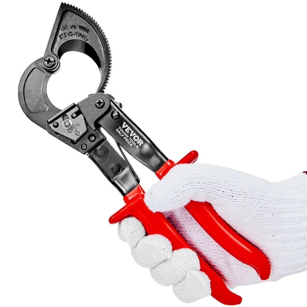 Ratcheting Cable Cutter Quick Release Ratchet Wire and Cable Cutter Cut with Comfortable Grip Handles Easy to Use