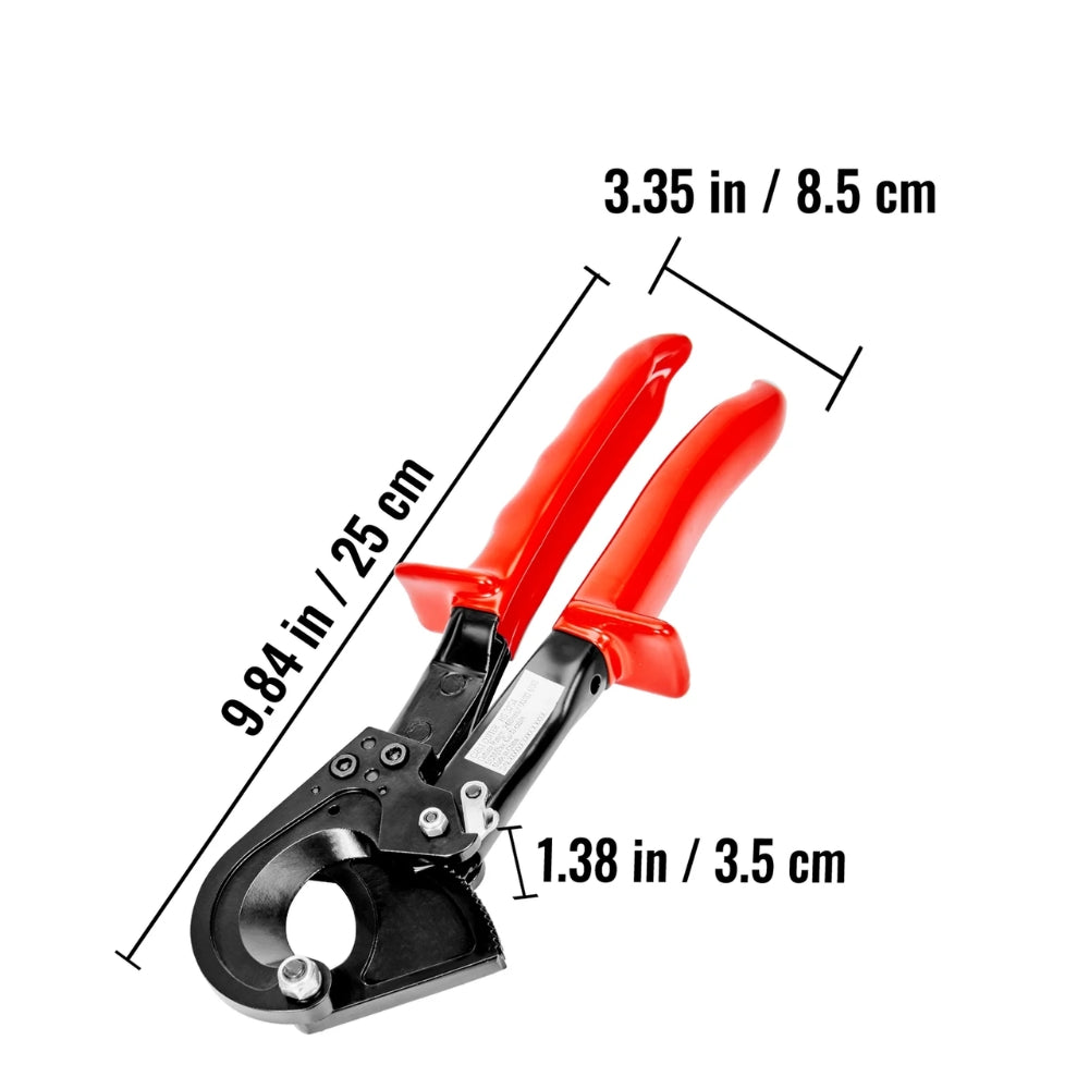 Ratcheting Cable Cutter Quick Release Ratchet Wire and Cable Cutter Cut with Comfortable Grip Handles Easy to Use