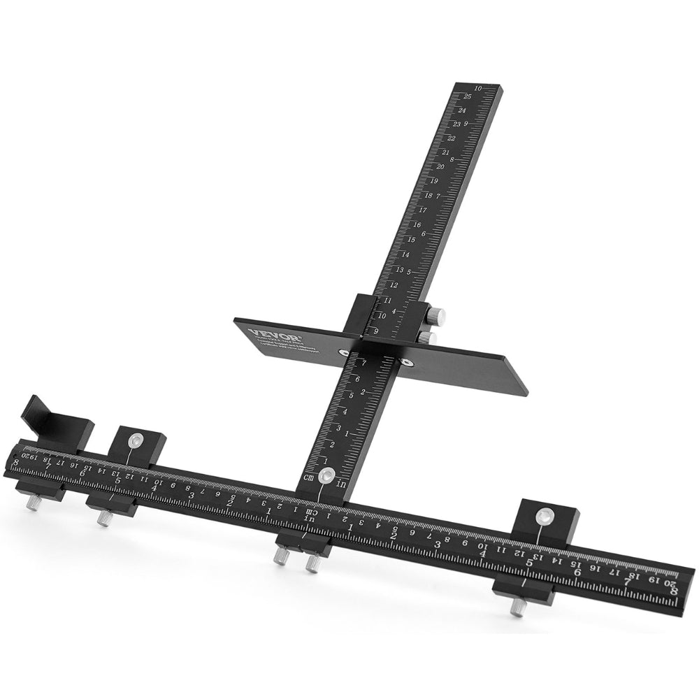 Cabinet Hardware Jig Aluminum Alloy Cabinet Handle Jig with Center Punch Adjustable