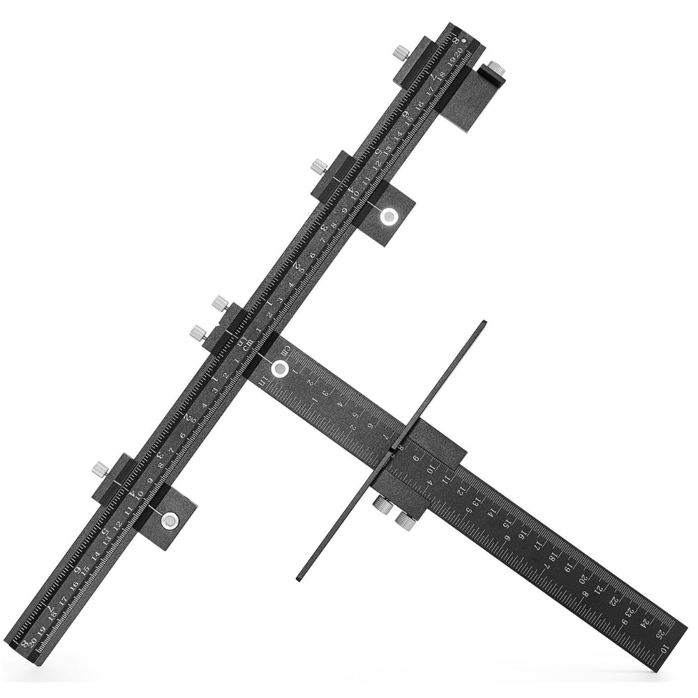 Cabinet Hardware Jig Aluminum Alloy Cabinet Handle Jig with Center Punch Adjustable