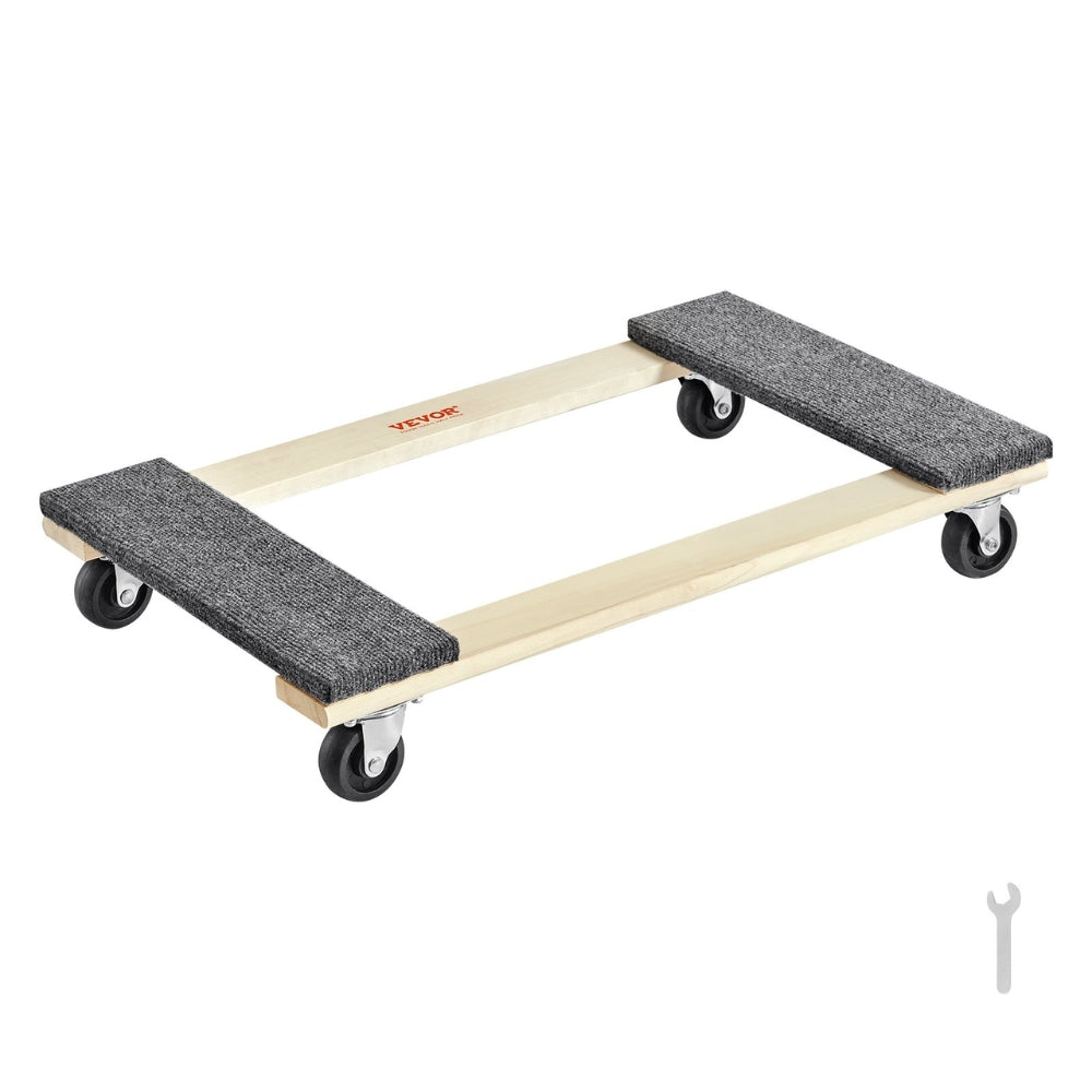 Furniture Moving Pallet Trolley Industrial Machinery Mover with PP Swivel Casters for Transporting Cargo Fridge