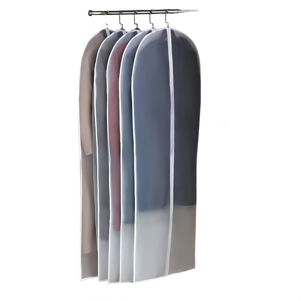 Transparent Hanging Dust Cover for Clothes Zippered Wedding Dress & Suit Storage Bag
