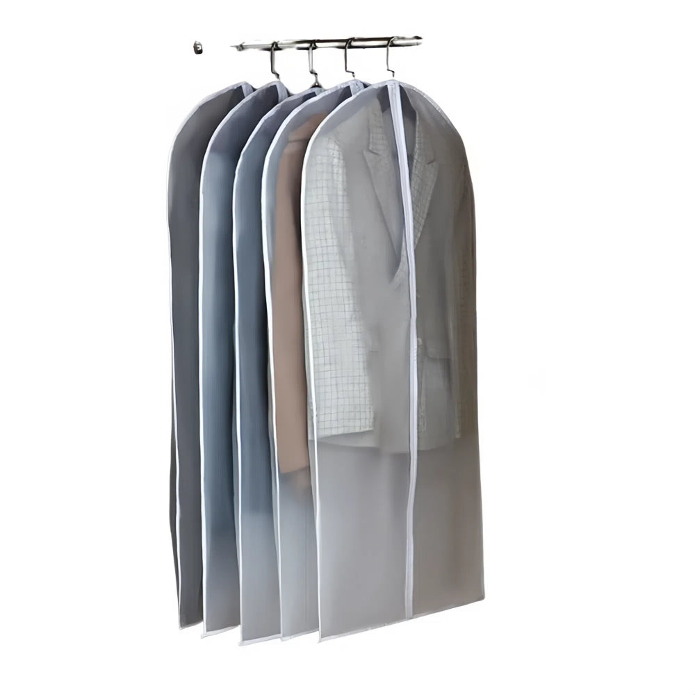Transparent Hanging Dust Cover for Clothes Zippered Wedding Dress & Suit Storage Bag