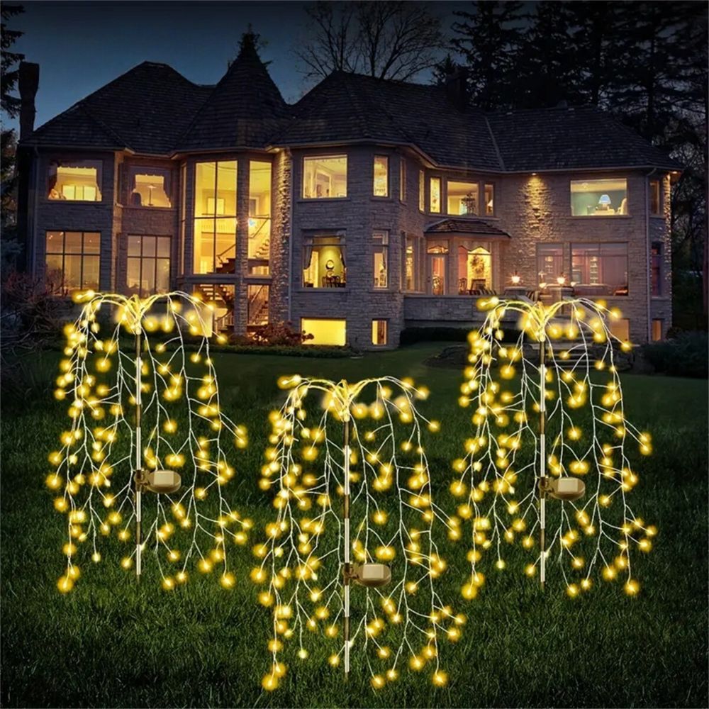 100 LED Solar Fireworks Lights for Patio & Garden