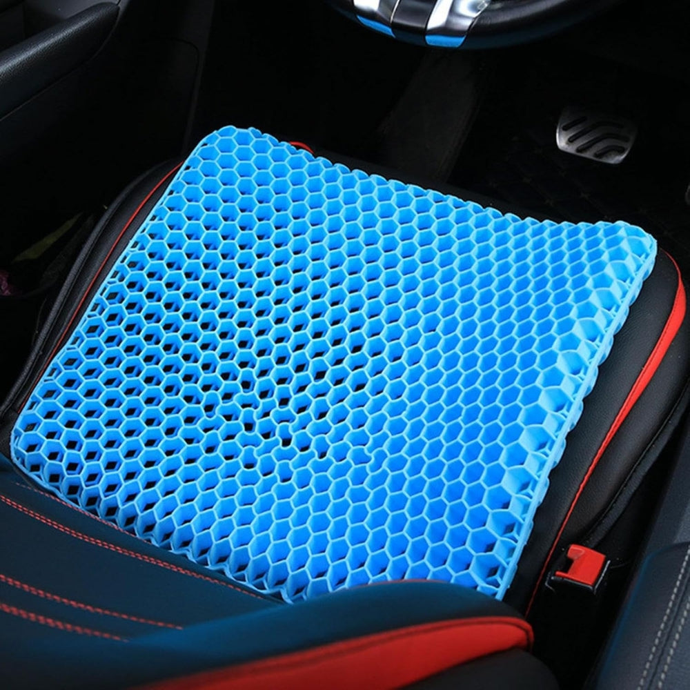 Gel Seat Cushion Breathable Honeycomb Design For Pressure Relief Back Tailbone Pain