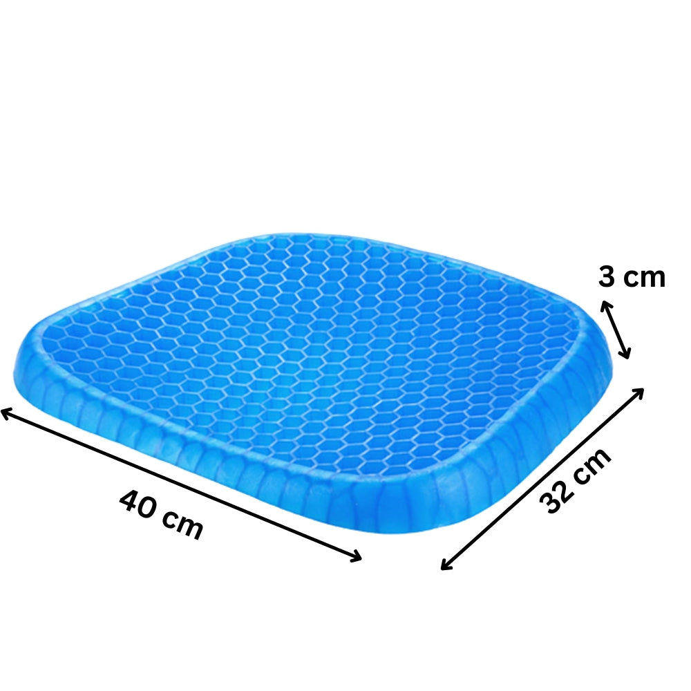 Gel Seat Cushion Breathable Honeycomb Design For Pressure Relief Back Tailbone Pain