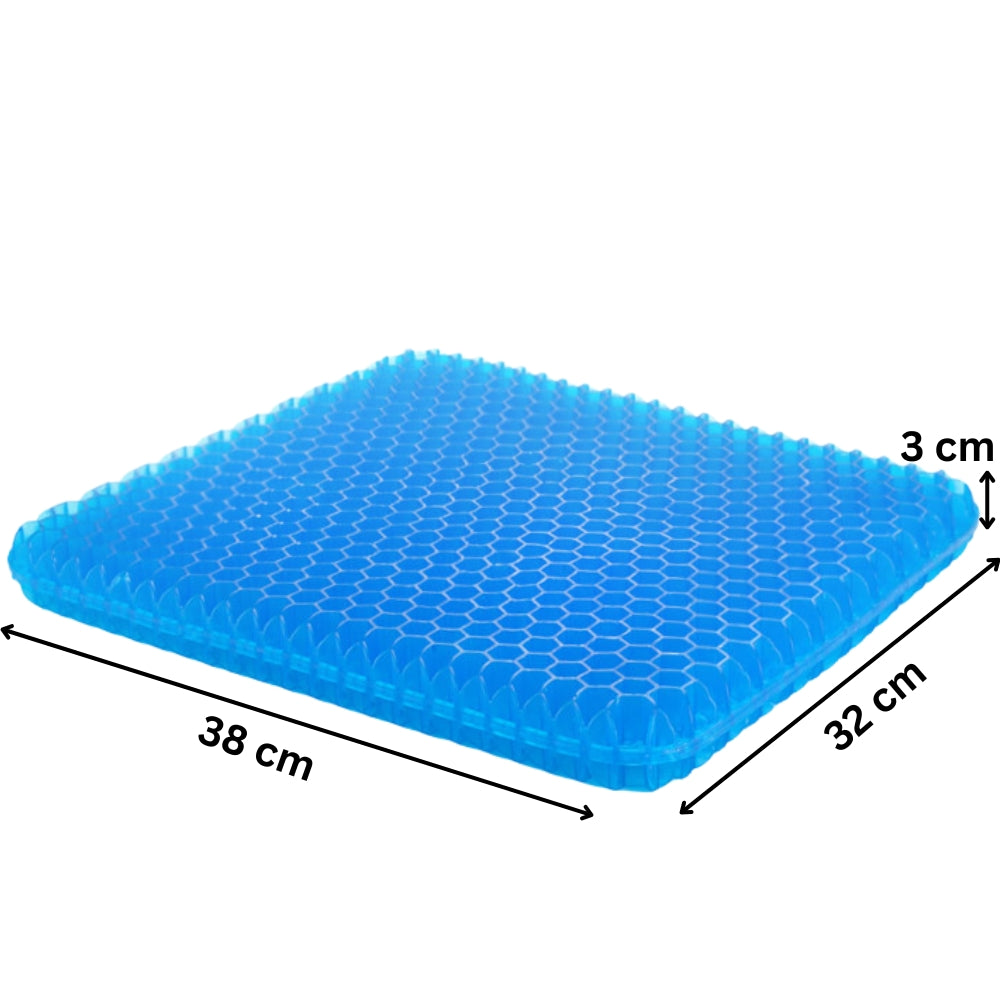 Gel Seat Cushion Breathable Honeycomb Design For Pressure Relief Back Tailbone Pain